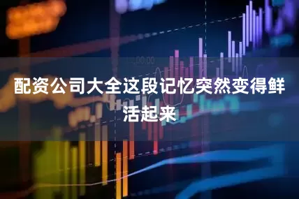 配资公司大全这段记忆突然变得鲜活起来